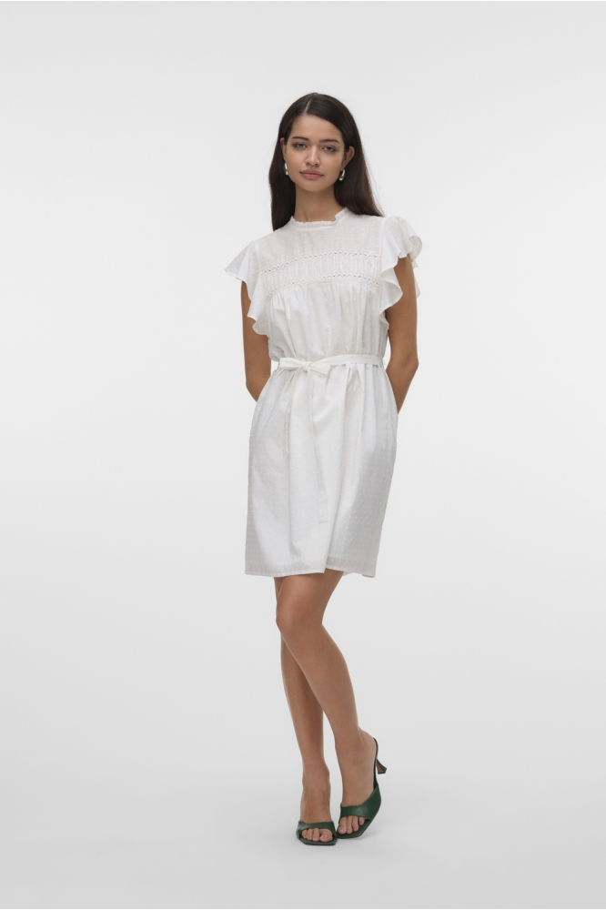 VMTRINE SL SHORT LACE DRESS WVN GA 10325244 Snow white